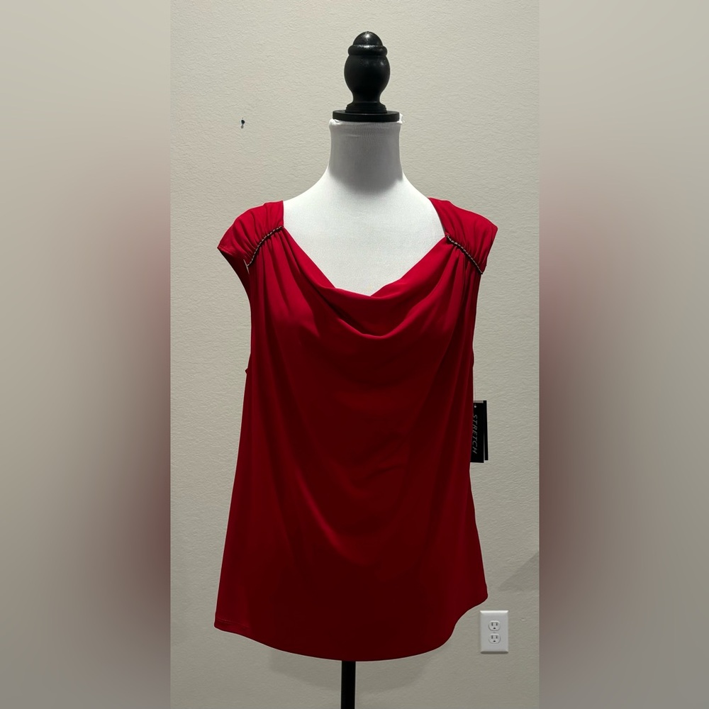 AB Studio Cowl Neck Blouse Top.